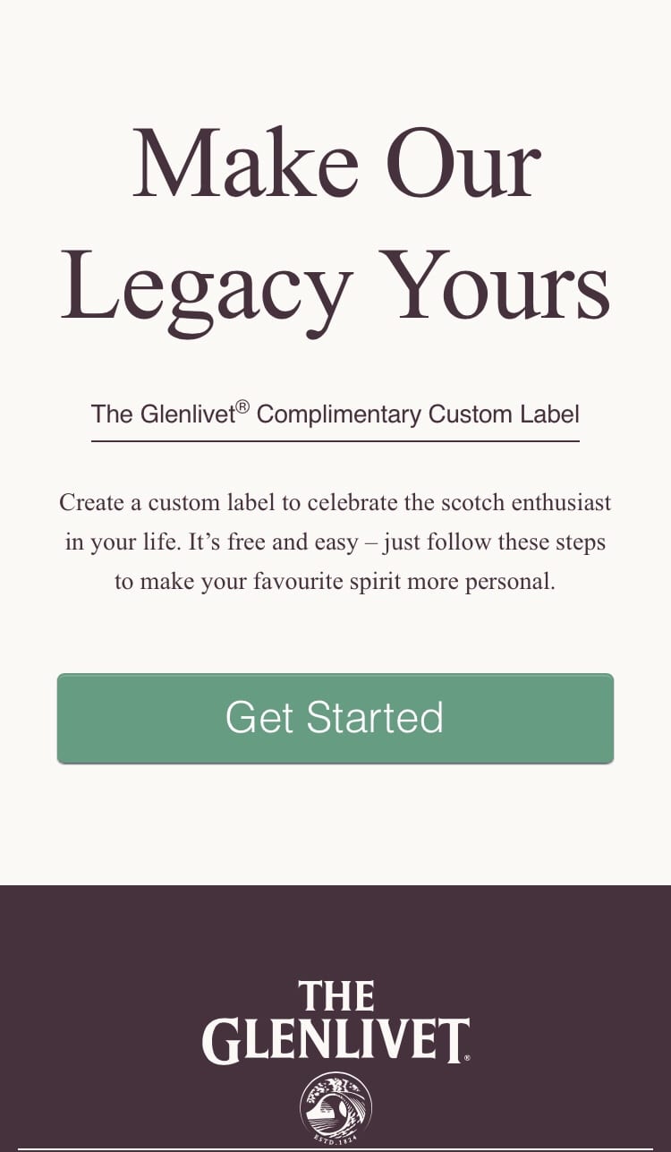 Personalize your Glenlivet